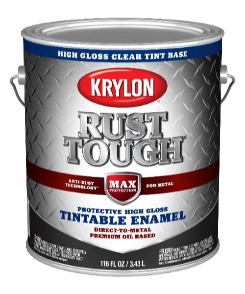 Krylon Rust Tough Gloss, Direct To Metal Interior/Exterior Oil Enamel, With Anti-Rust Technology Brush on Enamel