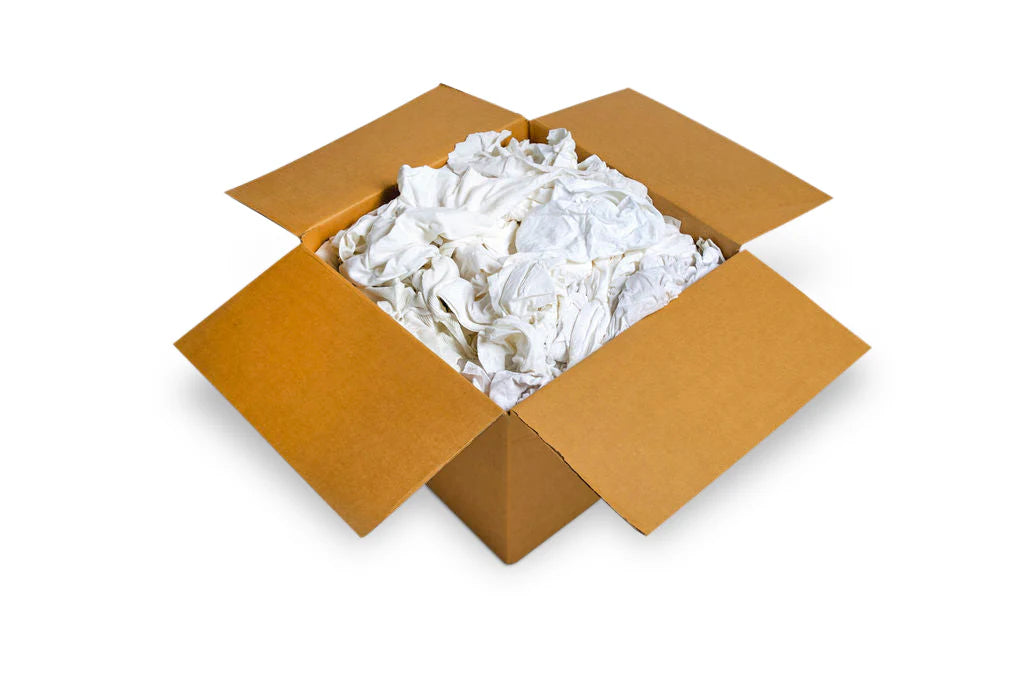 10 LB White Knit Rags