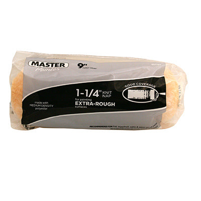 Paint Roller Cover, 9" x 1-1/4" Nap, Extra Rough Surfaces