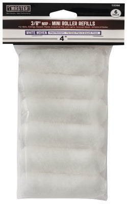 Paint Roller Covers, Woven, 4 x 3/8 In. Nap, 2-Pk, 6-Pk.