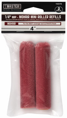Mohair Mini Paint Roller Covers, 4" x 1/4" Nap, 2-Pk.