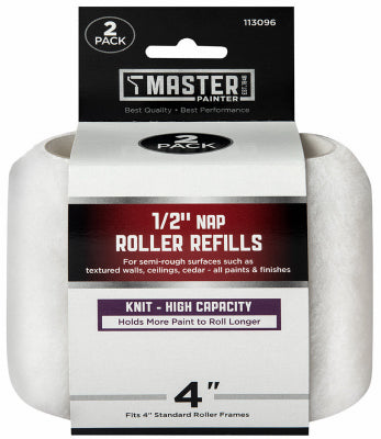 Mini Knit Paint Roller Covers, 4" x 1/2" Nap, 2-Pk. Walls, Ceilings, Cedar