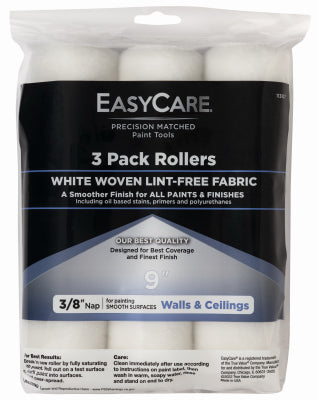 Woven Paint Roller Covers, 5 Ply, 9 x 3/8 In. Nap, 3-Pk.