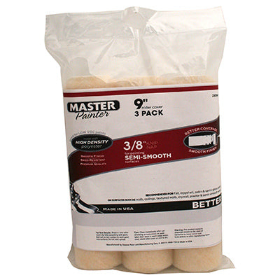 Paint Roller Covers, 9" x 3/8" Nap, 3-Pk.