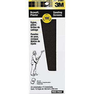 Drywall Sanding Sheets 4-3/16" x 11-1/4" - 25 packs, Available in 80, 100, 120, 150, and 180 grit