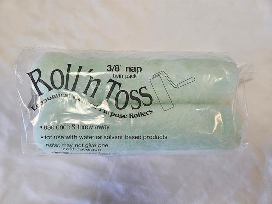 Paint Roller Covers, 9" x 3/8" Nap, 2-Pack