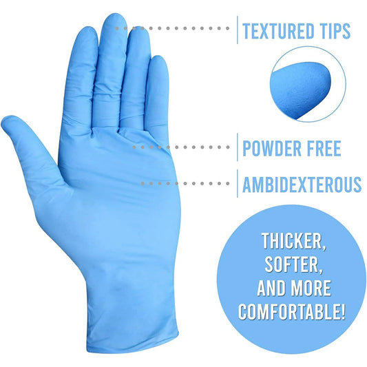Nitrile Gloves Disposable, Powder Free, 100 pcs