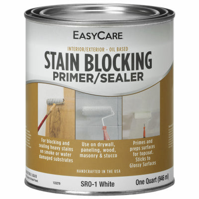 Stain Blocking Primer/Sealer, Oil Base, Interior/Exterior, White