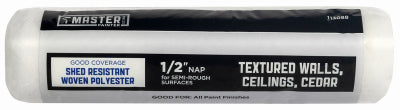 Woven Paint Roller Cover, Polyester, 9 x 1/2 In. Nap, Textured Walls, Ceilings, Cedar