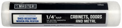 Woven Paint Roller Cover, Polyester, 9" x 1/4" Nap, Cabinets, Doors and Metal