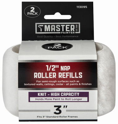 Mini Knit Paint Roller Covers, 3" x 1/2" Nap, 2-Pk.