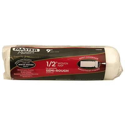 Paint Roller Cover, Woven, 9" x 1/2", or 18" x 1/2" Nap