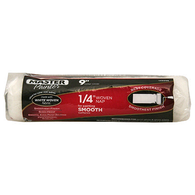 Paint Roller Cover, Woven, 9 x 1/4" Nap, Wood, Drywall, Plaster & Metal