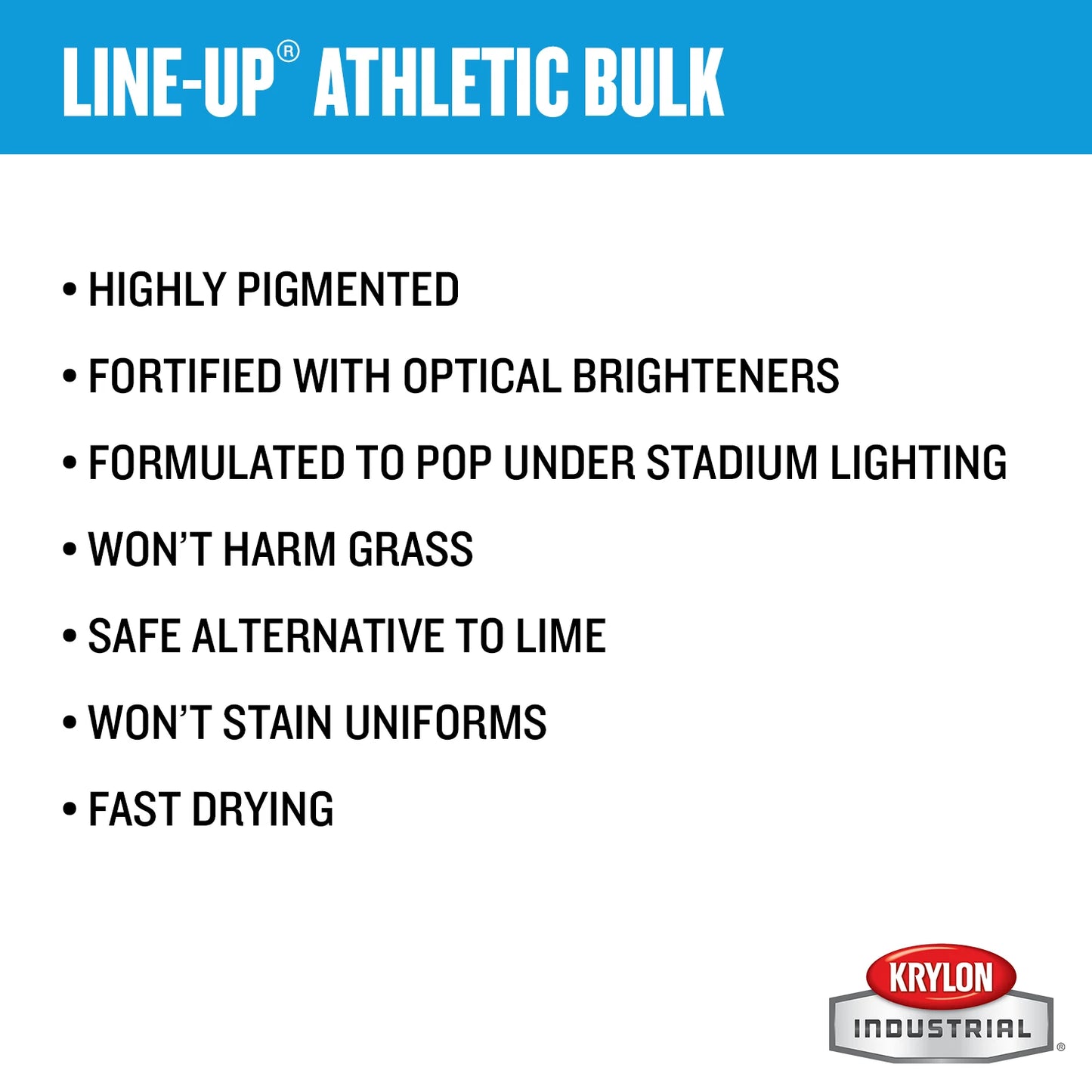 LINE-UP® Water-Based Fast Drying Athletic Striping Paint