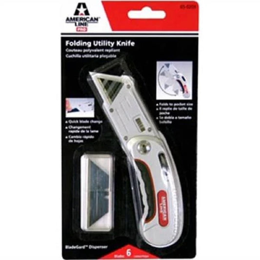 Folding Utility Knife, 6 Blades