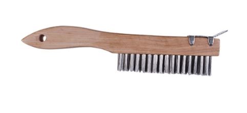 Wire Brush w/Scraper, Wood Handle